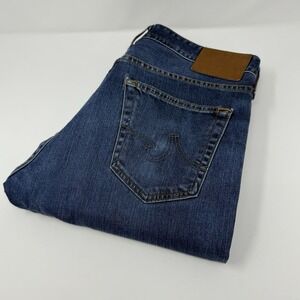 AG Adriano Goldschmied Everrett Jeans Mens 32R Blue Slim Straight Denim Aged